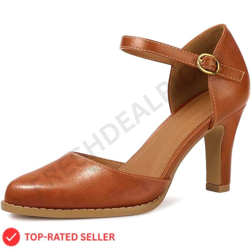 Chunky Heel D'Orsay Pumps Vintage Elegant Dressy Office Wedding Prom Shoes